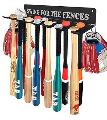 Baseball Bat Holder Wall Mount, Metal Bat Rack for Dugout Fence