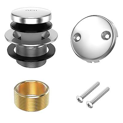 1-3/8 in. NPSM Fine Thread Twist-and-Close Bath Drain Plug, Stainless Steel