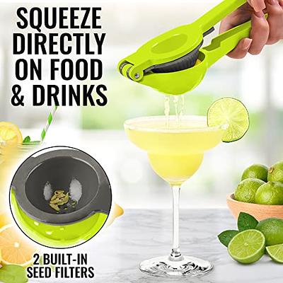 Zulay Professional Citrus Juicer - Manual Citrus Press and Orange Squeezer + 2 in 1 Metal Lemon Squeezer Complete Set