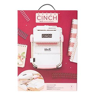 We R Memory Keepers, Cinch Book Binding Machine 2, Pink/White, Easy to Use  Design with Slide Ruler, Compatible with Wire or Spiral Coils, Make