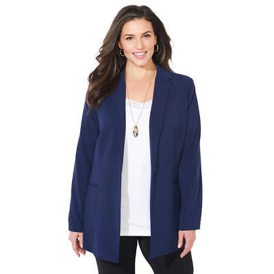Plus Size Women's Right Fit® Blazer by Catherines in Midnight (Size 28 W) - Yahoo  Shopping