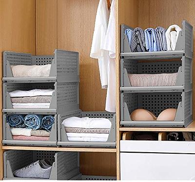 4-Pack Folding Wardrobe Storage Box Plastic Drawer Organizer Stackable  Shelf Baskets Clothes Closet Containers Bin Cubes ,Home Office Bedroom  Laundry Fold Pull Out Drawer Dividers for Clothes,Toys - Yahoo Shopping