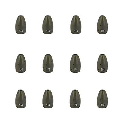 Fishfun 12Pcs Tungsten Flipping Fishing Weights, Sizes Engraved