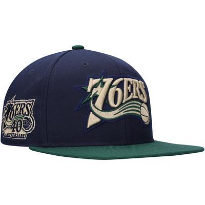 Men's Mitchell & Ness Purple/Hunter Green Milwaukee Bucks Hardwood Classics 40th Anniversary Team Side Fitted Hat