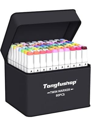 TongFu 12 Colors Alcohol Markers, Permanent Markers, Dual Tips