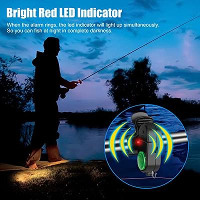 1 Set Fishing Rod Pole Light Luminous Stick Fishing Electronic Rod Light  with Bells Ring Color Change for Night Fishing