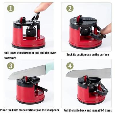 Knife Sharpener Sharpening Tool Easy And Safe To Sharpens Kitchen Chef  Knives Damascus Knives Sharpener Suction