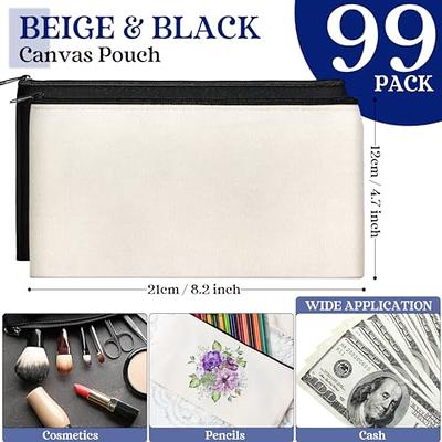Blank Diy Craft Bag Canvas Pencil Box Blank Makeup Bag - Temu