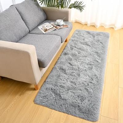 Light Grey Modern Home Decorate Area Rugs for Living Room Bedroom Bathroom  Fluffy Indoor Carpet 2X3 Feet