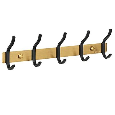 Coat Rack Wall Mounted White Coat Hooks Adhesive & Screw in