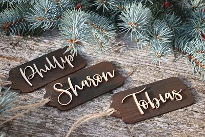 Christmas Wood Gift Tags