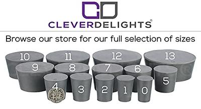 CleverDelights Rubber Stoppers — Size 2 — 25 Pack — 16mm x 20mm x 25mm Long  — Gray Solid Plug #2 - Yahoo Shopping