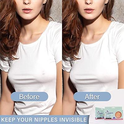 CHARMKING Nipple Covers 4 Pairs for Women, Reusable Adhesive