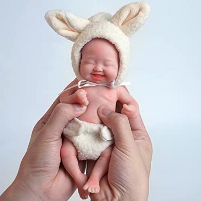 BABESIDE Miniature Reborn Baby Dolls Full Body Silicone - 8 inch Boy -  Anatomically Correct Lifelike Silicone Dolls Newborn with Accessories Gifts  for