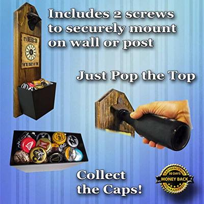 Take Your Top Off Beer Bottle Opener - Wall Mounted Pine Wood