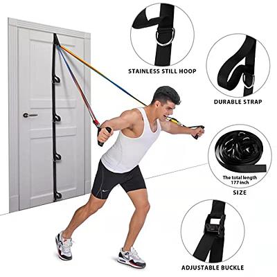 Resistance Bands for Physical Therapy, Multi Point Door Anchor Strap for  Home Gym Workout, Bands with Handles for Recovery, Stretch, Fitness, Door