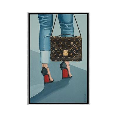 Louis Vuitton Bag And Louboutin Heels Framed by CeCe Guidi Painting