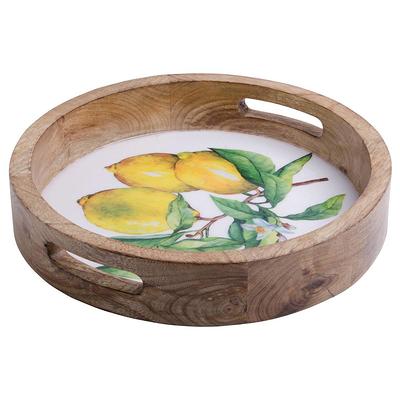 Round Mango Wood Tray