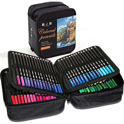 COLOUR BLOCK 231pc Art Set Bundle | PU Leather Art Supply Case, Acrylic,  Watercolor, Colored Pencils, Soft Pastels, Calligraphy Pens for Painting