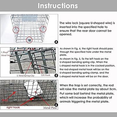 24 Animal Trap Humane Cat Trap for Stray Cats Heavy Duty Folding