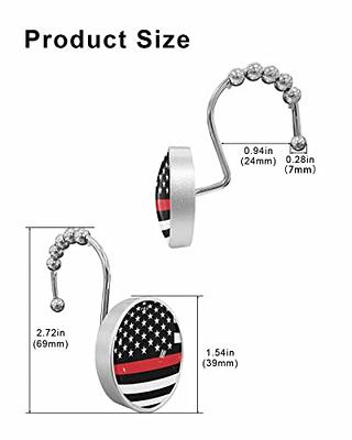 Brushed Nickel Shower Curtain Hooks, OEH Shower Curtain Rings, Modern  Creative Metal Shower Curtain Hooks Rust Proof, Balanced Gliding Shower  Hooks for Shower Curtain, 12 Pack, Circular Stripes : : Home 