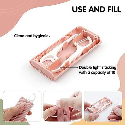 2pcs Portable Dental Floss Container Automatic Storage Case (includes  Dental Floss Picks)