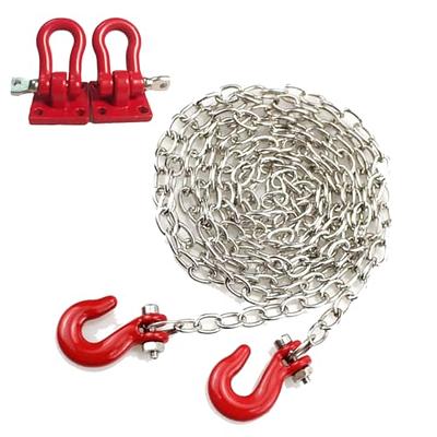 RC Chain Hook, Mini Metal Trailer Chain Hooks Accessories for 1/10 SCX10  D90 RC Crawler Climbing Model Car