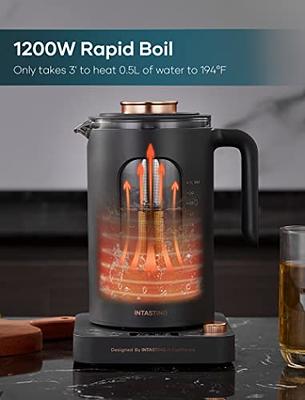 1200W Variable Temperature Smart Tea Kettle, Fast Boil Glass