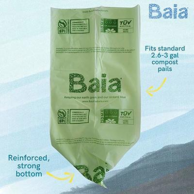 Buy Baia Compostable Tall Trash Bags, BPI ASTM D6400 Certified, 13