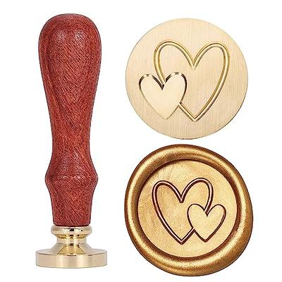  Yelsky Wax Seal Kit for 1 Inch Wax Seal Stamp, 2 Metal Wax Seal  Molds with Round Flower Shape, Silicone Waxing Mat, Sealing Wax Kit for  Gift Wrapping Wedding Invitations Envelopes