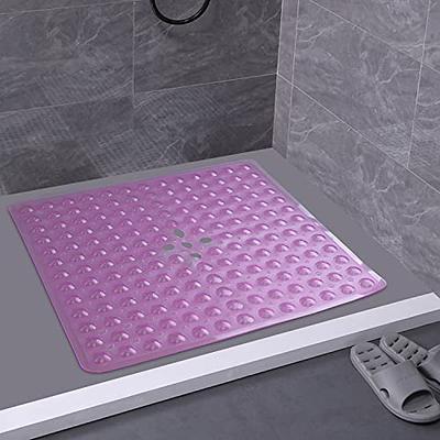 Gorilla Grip Patented Shower and Bathtub Mat, 21x21, Small Square Shower  Stall Floor Mats with Suction Cups and Drainage Holes, Machine Washable and