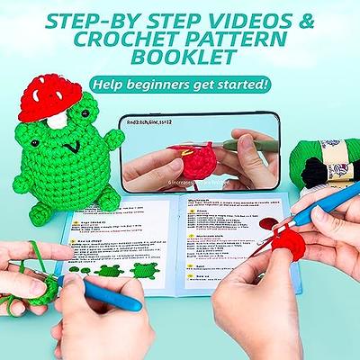 Crochetta Crochet Kit for Beginners, Amigurumi Crocheting Animals Kits w  Step-by-Step Video Tutorials, Knitting Starter Pack for Adults and Kids