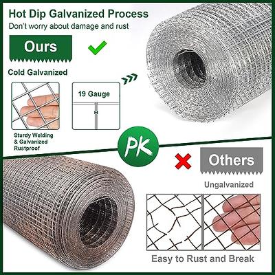 Hardware Cloth 1/4inch Chicken Wire Mesh, 48in x 50ft, 23 Gauge Hot-Dipped  Galvanized Material Fence Wire Mesh for Chicken  Coop/Run/Cage/Pen/Vegetables Garden and Home Improvement Project 
