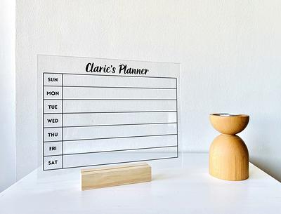 YUUFUU Wooden Perpetual Desk Calendar Blocks, Cute Desk