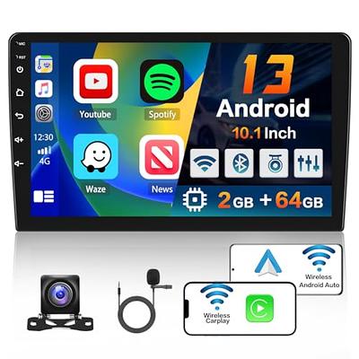 Android 12 Double Din 10.1 Car Stereo Apple CarPlay Auto Radio GPS Navi  WiFi FM