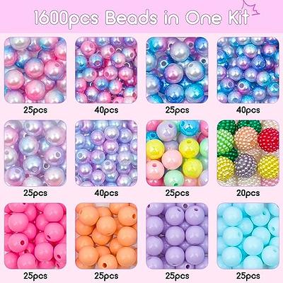 SYSAMA 6mm Round Glass Beads for Bracelet Making Kit, 1500 Pieces 15 Colors  Friendship Crystal Bead for Jewelry Making Supplies and DIY Crafts Gift