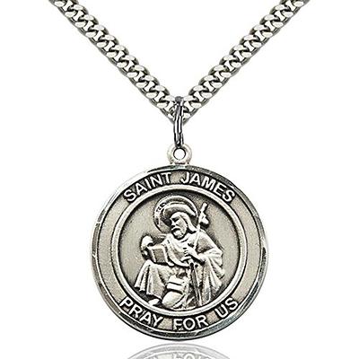 Bonyak Jewelry Saint Medal Collection Sterling Silver St. James