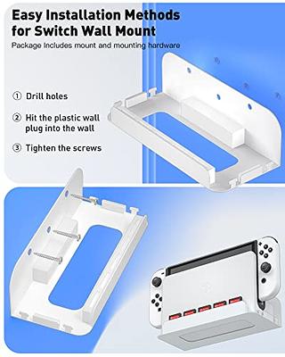  ZAONOOL Wall Mount for Nintendo Switch and Switch OLED, Metal  Wall Mount Kit Shelf Stand Accessories with 5 Game Card Holders and 4 Joy  Con Hanger, Safely Store Switch Console Near