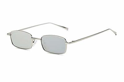 Retro Small Square Sunglasses Men Women Metal Frame Rectangle Sunglasses  Eyewear