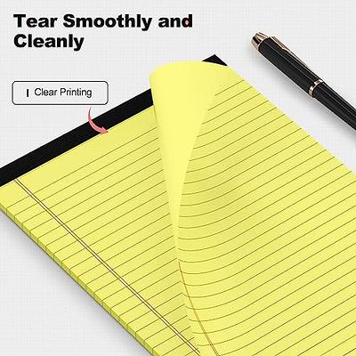 Yellow Note Pads 5 x 8, College Ruled, 10 Pack, 500 Sheets, Well-Made Legal  Pads