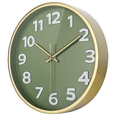 Lily's Home Retro Kitchen Clock with Temperature and Timer (Retro Green)