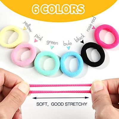 1500Pcs Mini Rubber Bands Soft Elastic Bands for Kid Hair Bands Ties Women  Fashion Girls Braids Hair-black with black comb