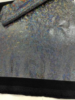 Holographic Foil Iridescent Spandex Fabric 2 Way Stretchy 60 Wide By Yard