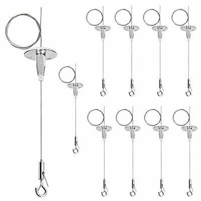 Heavy Duty Picture Wire Hanging Kit - D-Ring, Screws, Hanging Hooks,Level.  Supports up to 110 lbs 50+ Feet (15.25M) Stainless Steel Wire Hanger -  Yahoo Shopping