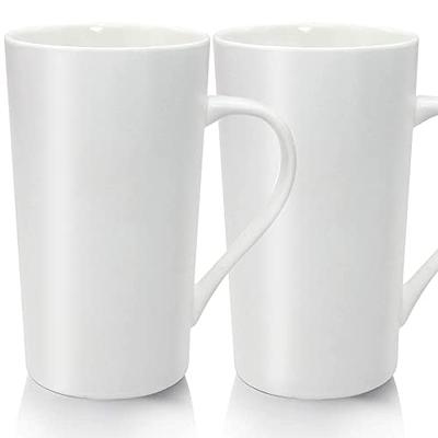 YINUOWEI 20oz Porcelain Coffee Mugs Set Large Ceramic Handled Milk Mug  Drinking Cups for Tea, Coffee, Cocoa, Pure White - Yahoo Shopping