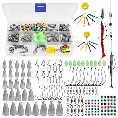 Doorslay 263pcs Fishing Accessories Set with Tackle Box Including Plier Jig  Hooks Sinker Weight Swivels Snaps Sinker Slides - Yahoo Shopping