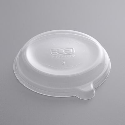 Eco-Products EP-SBS64 64 oz. Clear Compostable Plastic Salad Bowl with Lid  - 150/Case