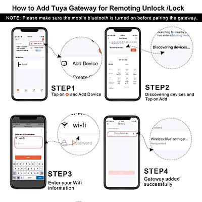 Bluetooth Gateway Remotely Control, Tuya Smart Door Lock WiFi Bridge Only  Support Tuya Device, Gateway Smart Hub Compatible with Smart Life APP