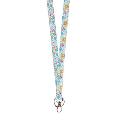 ESSENTIALS Brand Floral Lanyard with Hook and Keyring - Yahoo Shopping