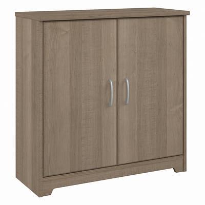 Bush Furniture Cabot Small Bathroom Storage Cabinet with Doors in Linen White Oak